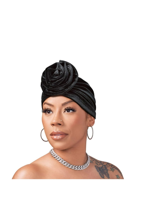 Red by Kiss Keyshia Cole X Top Knot Turban Ritzy Velvet Black (HQ59)