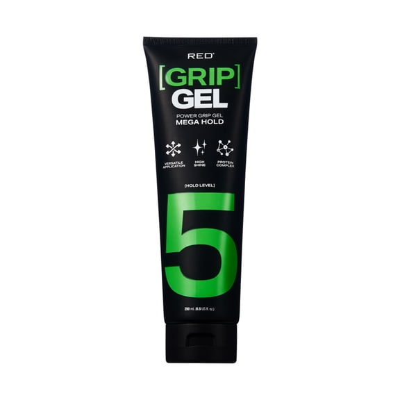 Red by Kiss Power Grip Gel – Long-Lasting Hold, Frizz-Free, High Shine, Protein Complex, Edge Control & Curl Definition (Mega Hold, 8.5 oz)