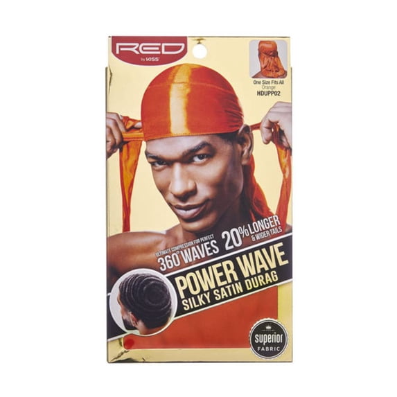 Red by Kiss Power Wave Silky Durag, Orange