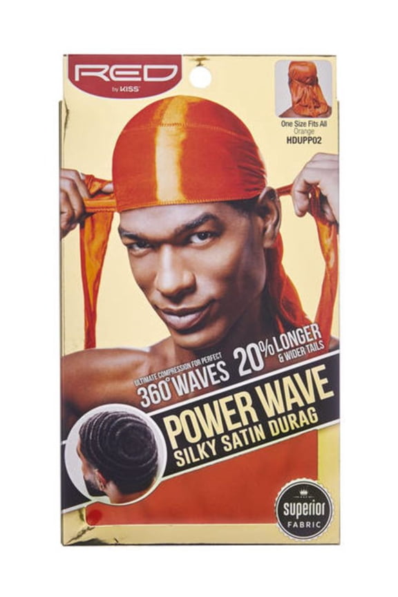 Red by Kiss Power Wave Silky Durag, Orange