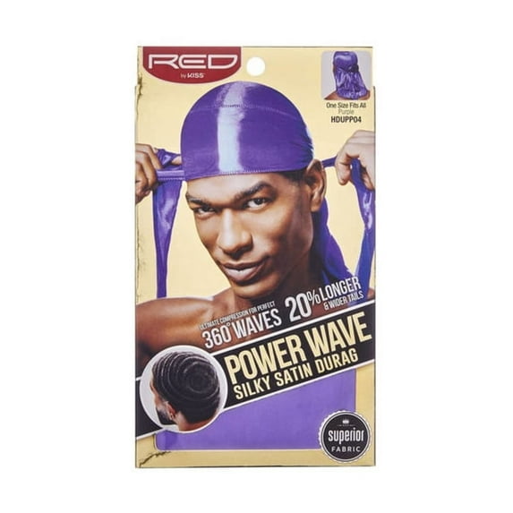 Red by Kiss Power Wave Silky Durag, Purple HDUPP04