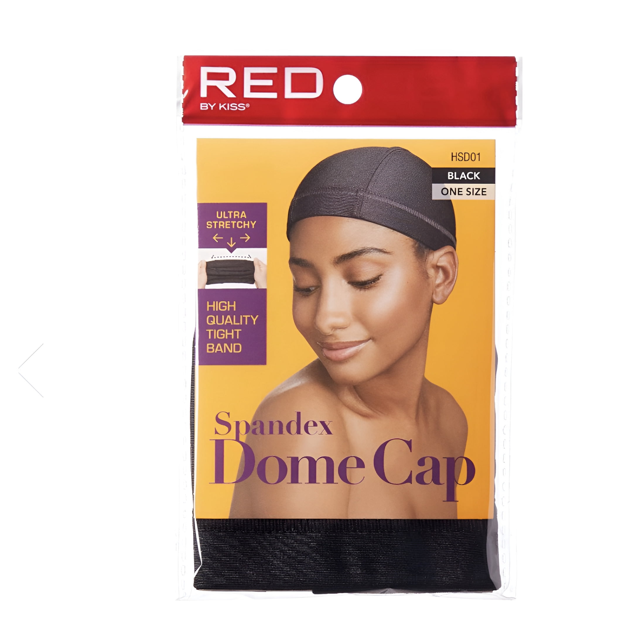 Dome Cap Ribbed Red by Kiss Spandex Dome Cap #Hsd01 - Walmart.com
