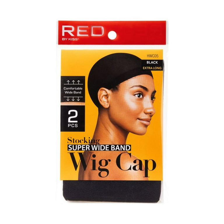 Wig Cap 2 PCS Ms. Remi Extra Wide Stocking Wig Cap – Black | 2 Count  main image 3