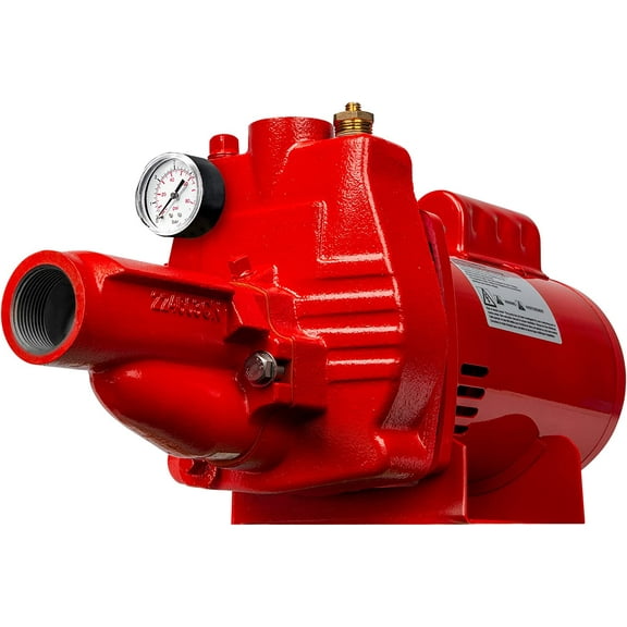 Red lion RJC-75-PREM 3/4 HP Premium Convertible Jet Pump, 115/230V