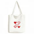 thumbnail image 1 of Red mas Heart Origa Tote Canvas Bag Shopping Satchel Casual Handbag, 1 of 3