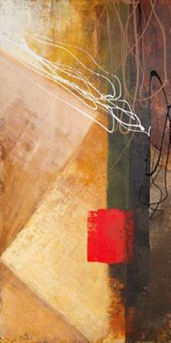 Red on Black I Canvas Art - Michael Marcon (24 x 48)