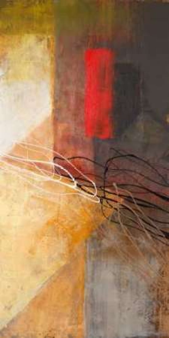 Red on Black II Canvas Art - Michael Marcon (10 x 20)