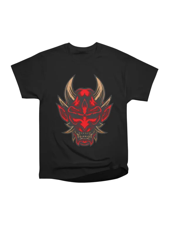 Red oni mask T-Shirt Tee Gift For Him Merch For Her Apparel For Friend