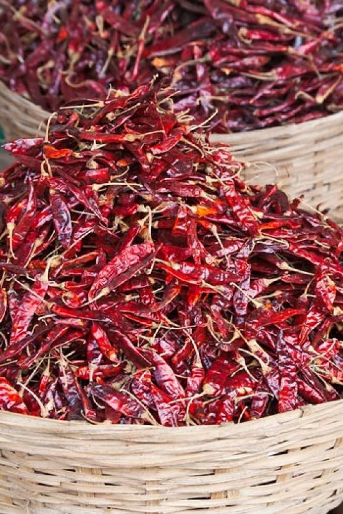 Red peppers at local produce market Bumthang Bhutan Canvas Art - Keren Su DanitaDelimont (23 x 35)