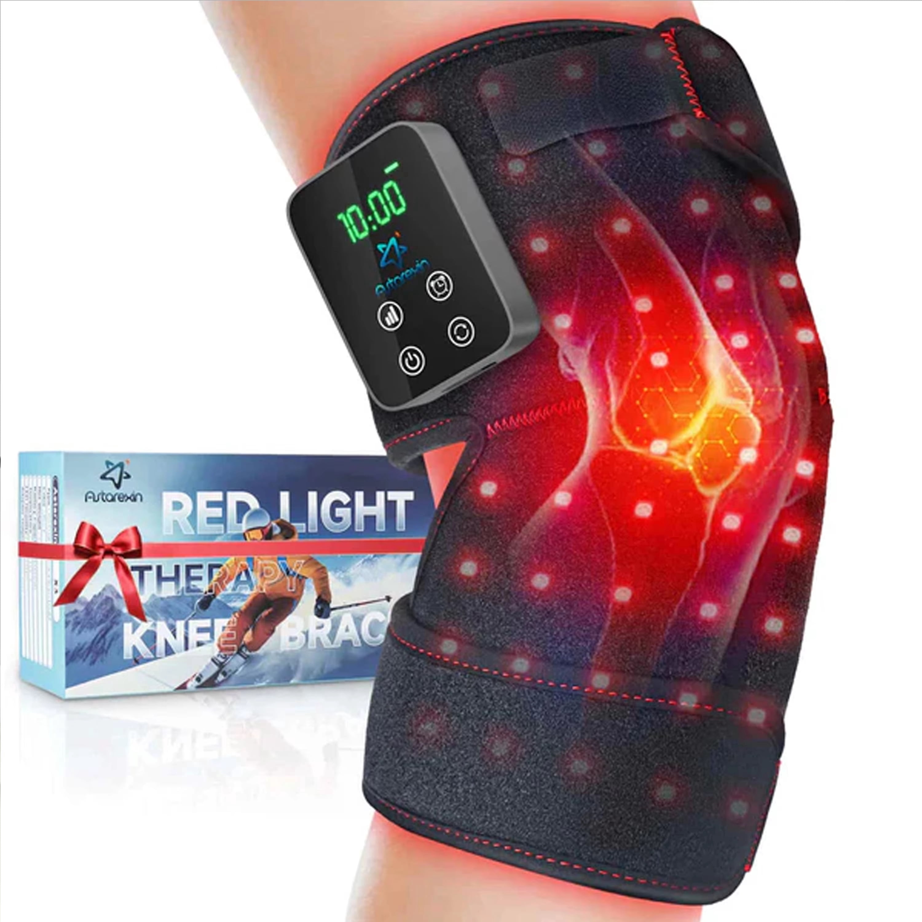 Red photoelectric heating knee pads-Relieve knee pain, easy to carry and use anytime, anywhere