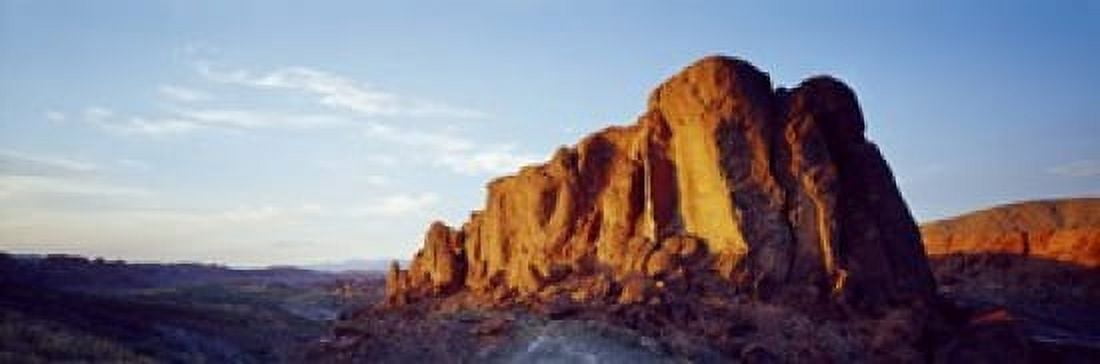 Red rock at summer sunset Valley Of Fire State Park Nevada USA Canvas Art - Panoramic Images (18 x 6)