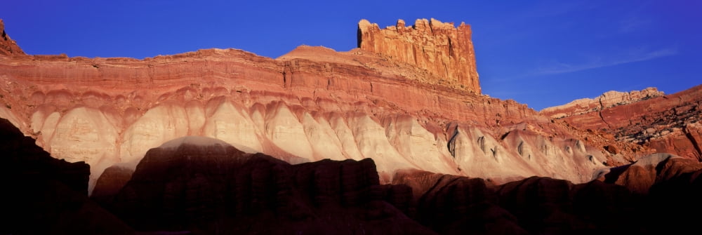 Red rocks cliff in Capitol Reef National Park Utah USA Canvas Art - Panoramic Images (36 x 12)
