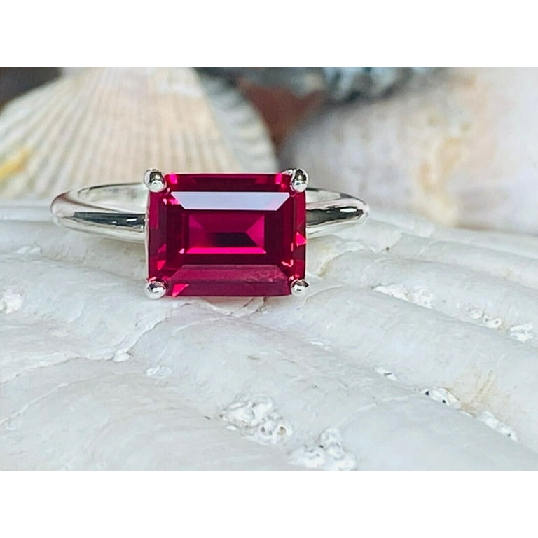 Ruby red birthstone rings best sale