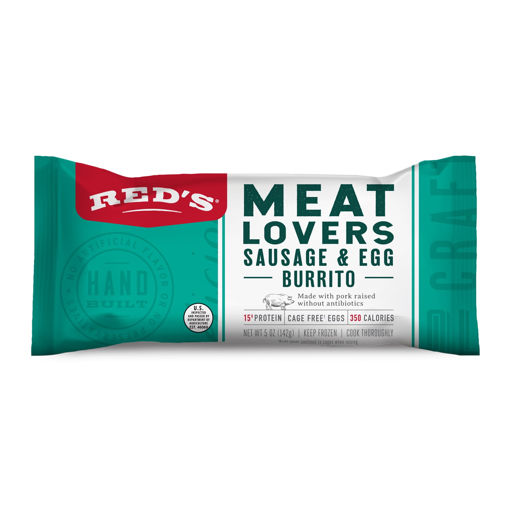 Red's Meat Lovers Breakfast Burrito, Frozen, 5 oz Wrapper