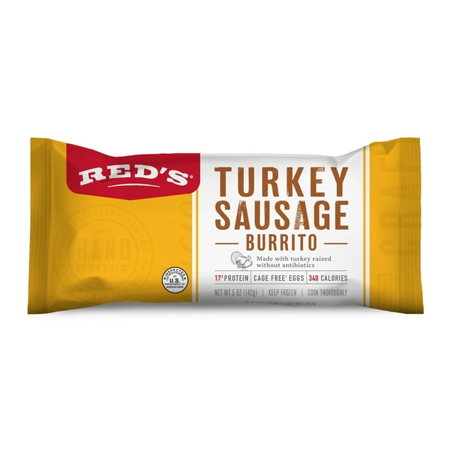 Red’s ProteinPacked Turkey Sausage, Egg & Cheese Breakfast Burrito, 5