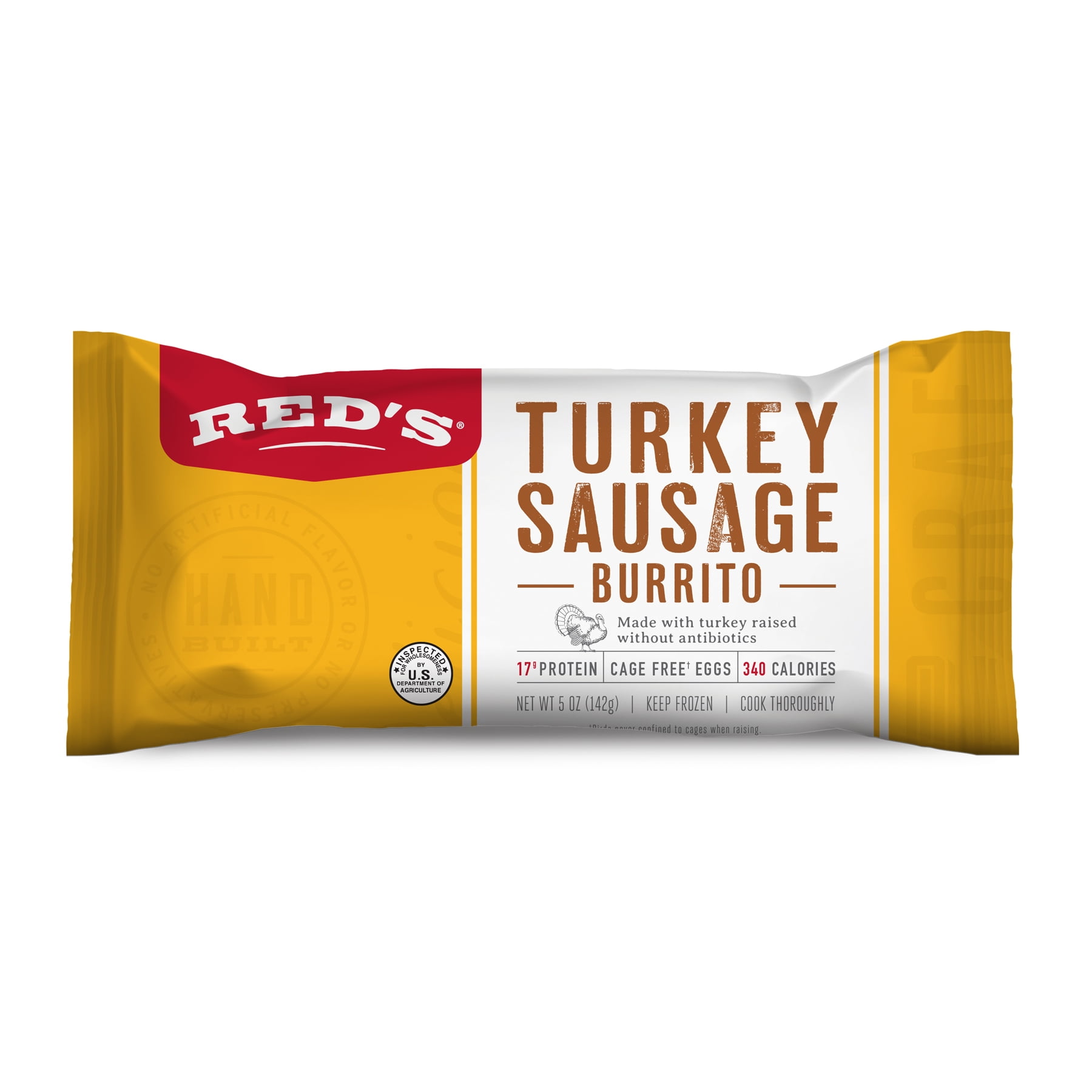Red's Turkey Sausage Breakfast Burrito, Frozen, 5 oz Wrapper