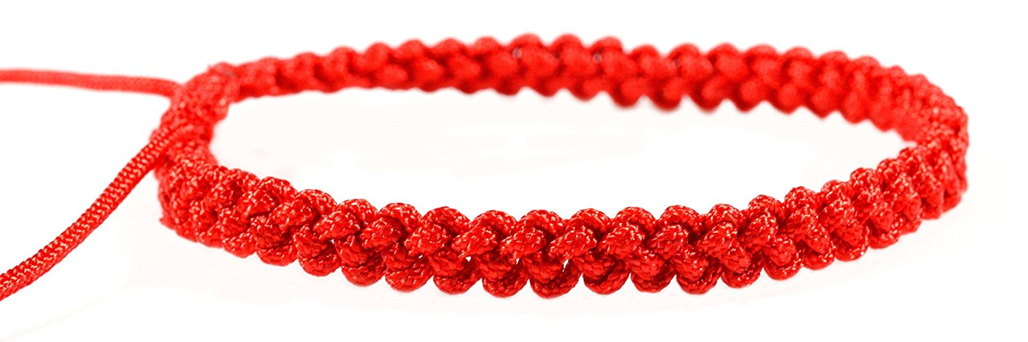 Red string bracelet , Kabbalah bracelet, woven braided adjustable bracelet - men women st030