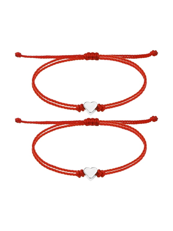 Red string bracelet red bracelet for protection matching heart bracelets friendship bracelets for teen girls as mother daughter bracelets, couples, sisters and friends