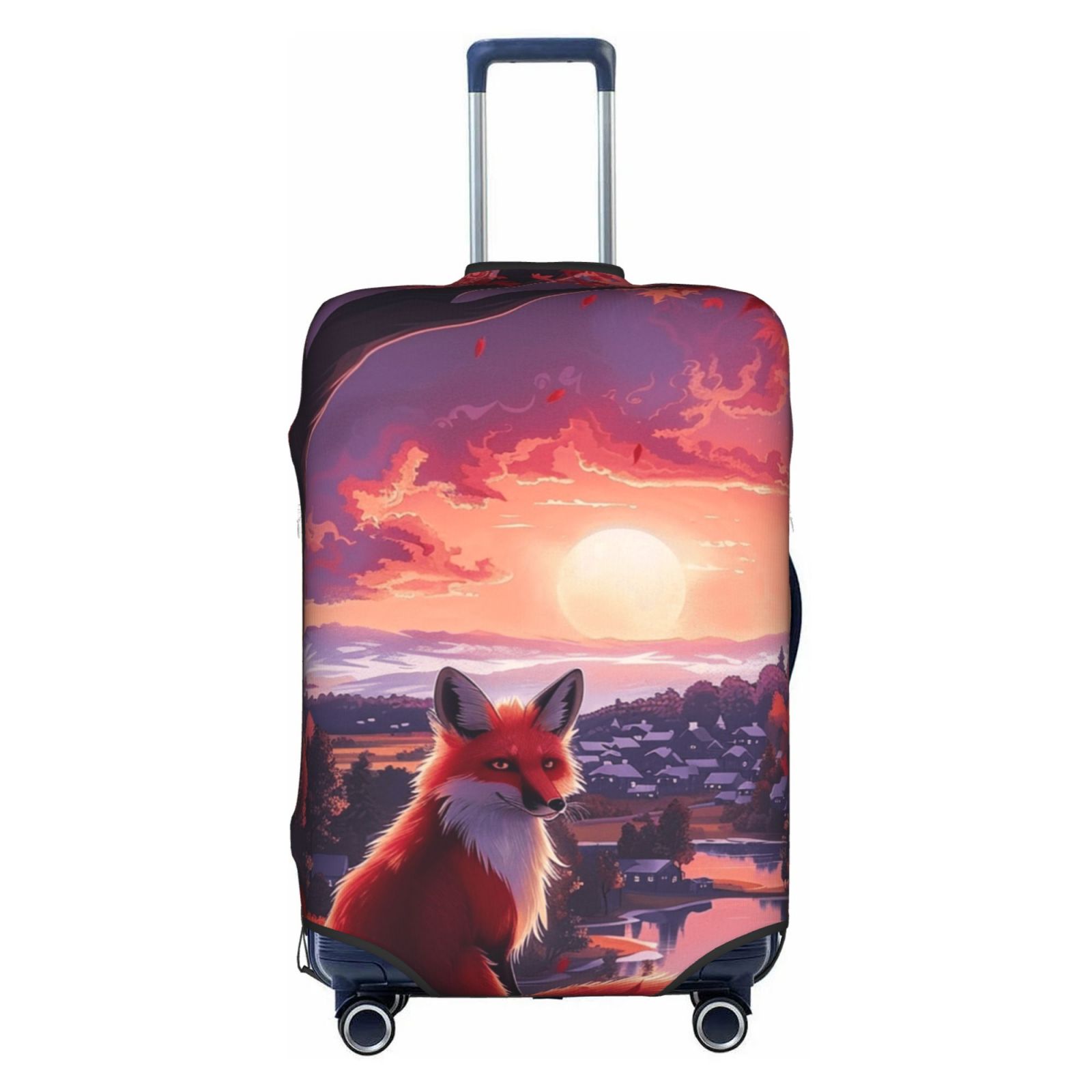 Red sunset with fox Trolley Case s Allinclusive Model Stretchable