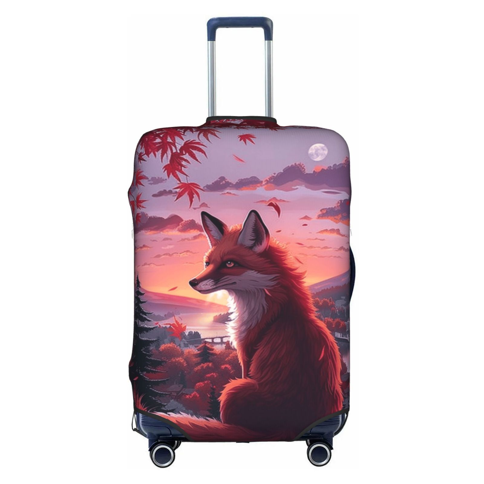 Red sunset with fox Trolley Case s Allinclusive Model Stretchable