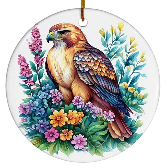 Red-tailed Hawk Ornament, Bird Ornament with Red-tailed Hawk Design, Ornament for Animal Lovers, Gift for Women, Men, Boys, Girls, Gift for Birthdays & Christmas, Christmas Ornament 2025