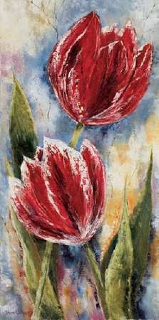 Red tulips Canvas Art - Rian Withaar (10 x 20)