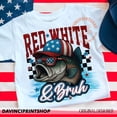 thumbnail image 1 of Red white & Bruh T-shirt, 4th July Fishing Shirt TH1406B31, 1 of 5