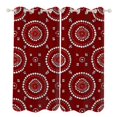 thumbnail image 1 of Red white circular pattern design Sunshade Curtains Home Bedroom Living Room Dining Room Home Decor Window Drapes 2 PCS, 1 of 5