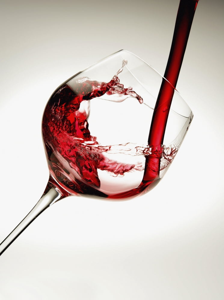 Red wine pouring into a glass Canvas Art - Richard Desmarais Design Pics (26 x 36)
