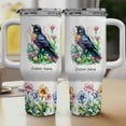 thumbnail image 1 of Red-winged Blackbird Lover Personalized Tumbler 40oz – Custom Stainless Travel Mug with Straw and Handle – Cute Animal Gift for Women Girls Birthday Christmas, 1 of 6