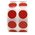 thumbnail image 1 of Red with Black Polka Dot Circle Stickers | 0.5" Inch Round | 1,000 Pack, 1 of 3