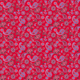 thumbnail image 1 of Red with Blue Floral Paisley Bandana - Single Piece 22x22, 1 of 3