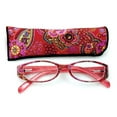 thumbnail image 1 of Red with Flower Print 2.75 Magnification Reading Glasses, 1 of 1