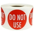 thumbnail image 1 of Red with White "DO NOT USE" Stickers | 1.5" Inches Round | 500 Pack, 1 of 3