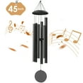 thumbnail image 1 of BSHAPPLUS® 45" Wind Chimes for Outside, Heavy Duty Wind Chimes,Memorial Wind Chimes with 6 Aluminum Tubes for loss of loved one,Home Garden Hanging Decor,Black, 1 of 11