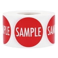thumbnail image 1 of Red with White "SAMPLE" Stickers | 1.5" Inches Round | 500 Pack, 1 of 3