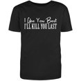 thumbnail image 1 of RedBarn I Like You Best I'll You Last Men's White Text Fill Black Funny T-Shirt Small, 1 of 1