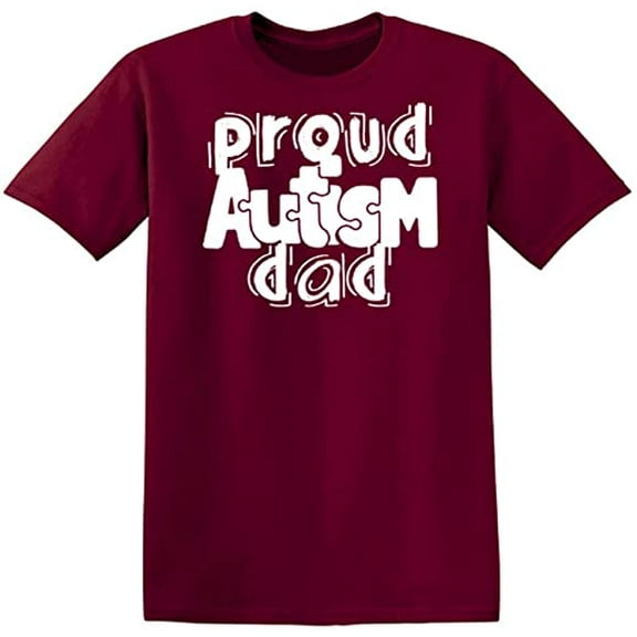 RedBarn Proud Autism Dad Father of Autistic Child Fathers Day Lover Gift Mens Graphic T Shirts