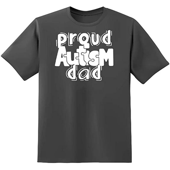 RedBarn Proud Autism Dad Father of Autistic Child Fathers Day Lover Gift Mens Graphic T Shirts