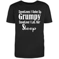 thumbnail image 1 of RedBarn " Sometimes I Wake Up Grumpy Sometime I Let Her Sleep Men's Cotton T Shirt - Novelty Funny T Shirt Black Small, 1 of 1