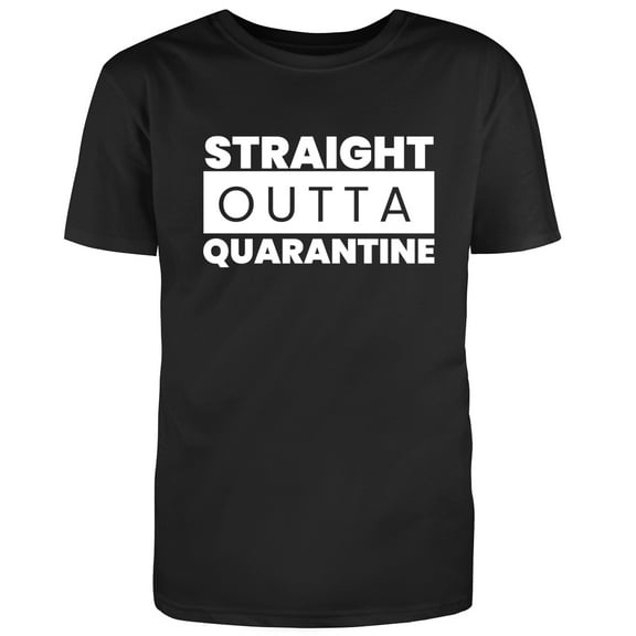 RedBarn Straight Outta Quarantine Novelty Sarcastic Funny Mens Graphic T Shirts