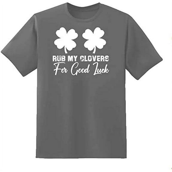 RedBarn Unisex Ash Half Sleeves Cotton Good Luck Graphic T Shirt