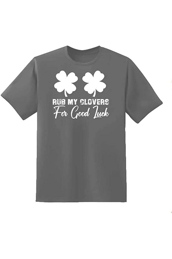 Unisex Ash Half Sleeves Cotton Good Luck Graphic T Shirt