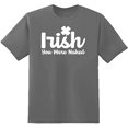 thumbnail image 1 of RedBarn Unisex Ash Half Sleeves Cotton "Irish You Were" Graphic T Shirt, 1 of 2