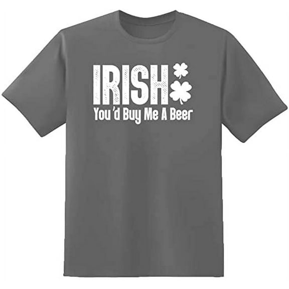 RedBarn Unisex Ash Half Sleeves Cotton Irish You'd Buy Graphic T Shirt