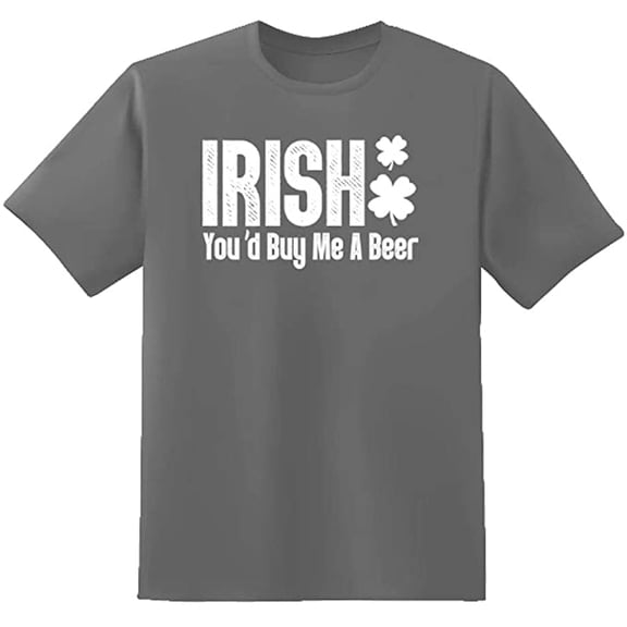 RedBarn Unisex Ash Half Sleeves Cotton Irish You'd Buy Graphic T Shirt