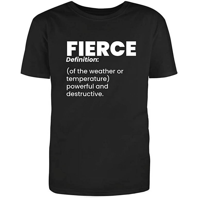 RedBarn Unisex Black Half Sleeves Cotton Fierce Definition Humor Funny T  Shirt