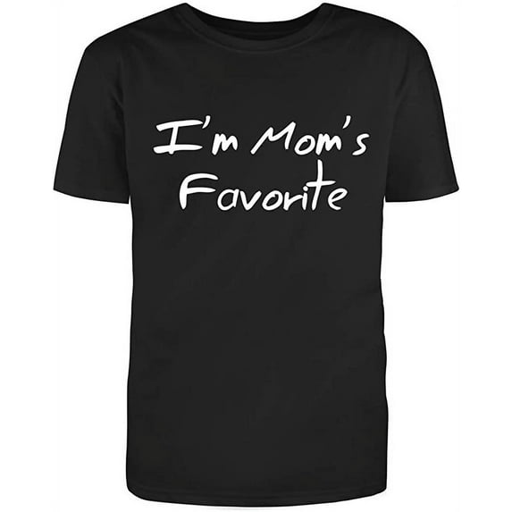 RedBarn Unisex Black Half Sleeves Cotton Im Moms Favorite Funny T Shirt