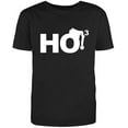 thumbnail image 1 of RedBarn Unisex Black Half Sleeves Cotton Santa HO HO HO 3 Sarcastic Funny T Shirt, 1 of 3