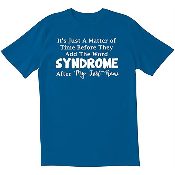 RedBarn Unisex Dusk Blue Half Sleeves CottonThe Word Syndrome After My Last Funny T Shirt